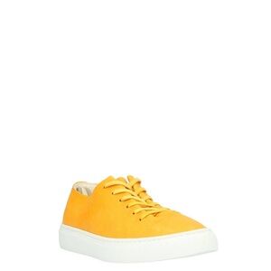High End Italian Vibrant Yellow Leather Sneakers